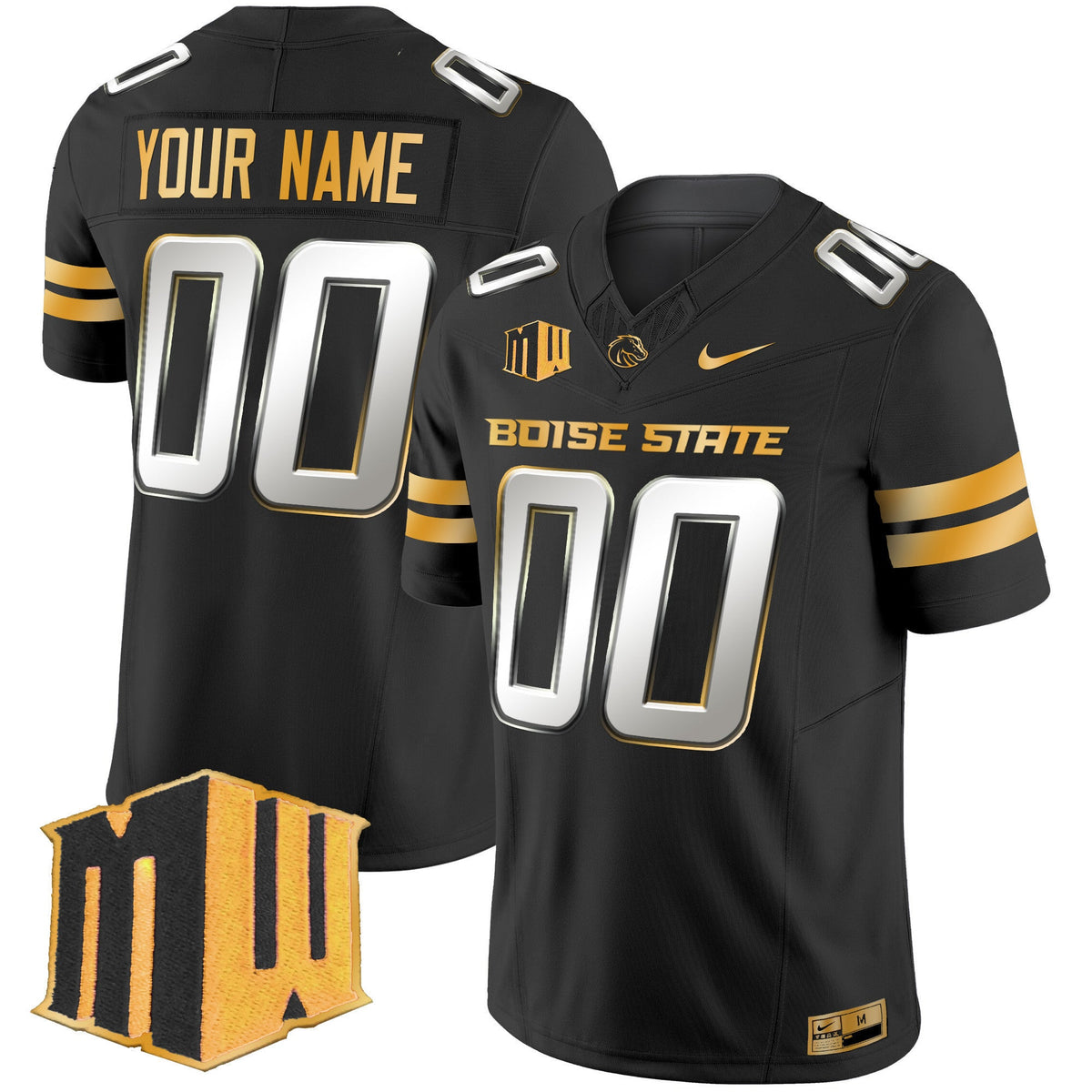 Boise State Broncos 2024 Gold Vapor Limited Custom Jersey - All Stitched - image 1
