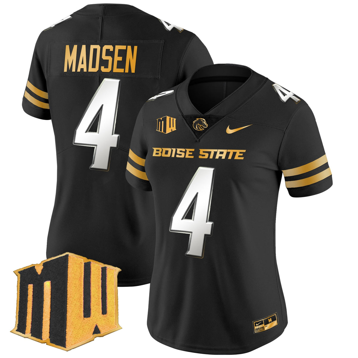 Women's Boise State Broncos 2024 Gold Vapor Limited Jersey - All Stitched - image 2