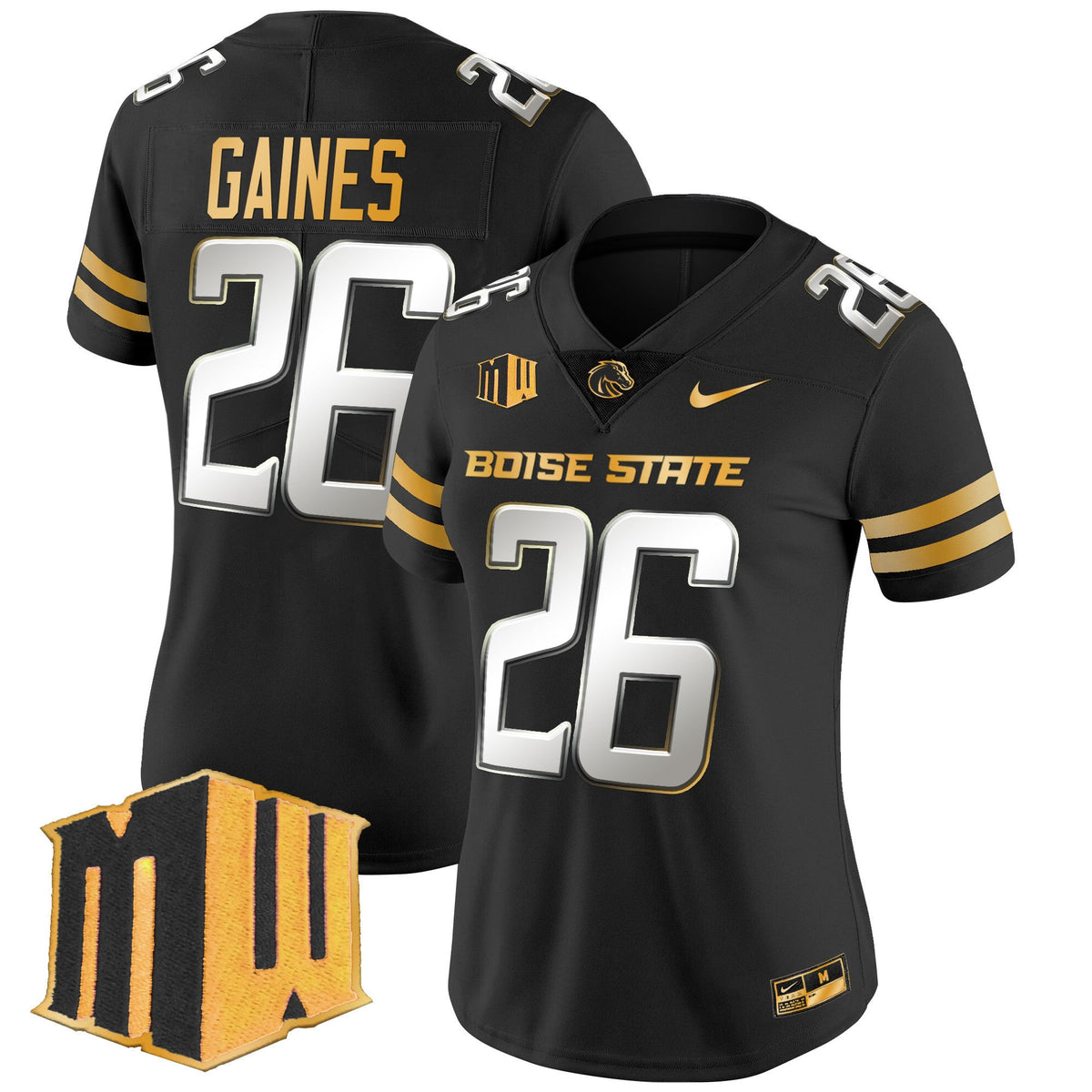 Women's Boise State Broncos 2024 Gold Vapor Limited Jersey - All Stitched - image 4