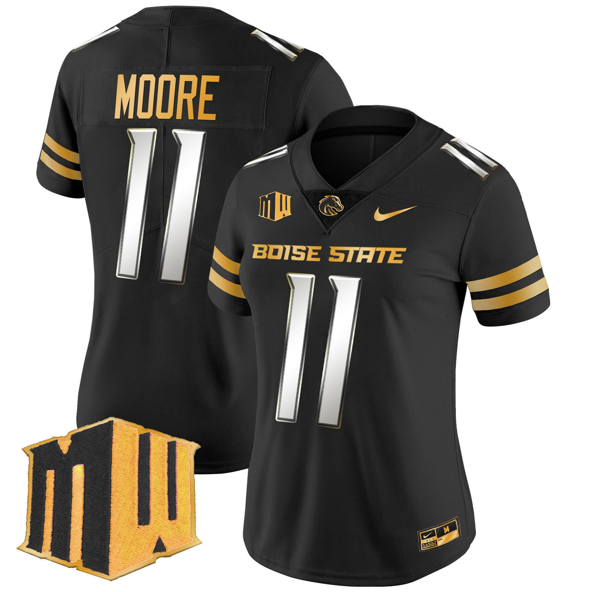 Women's Boise State Broncos 2024 Gold Vapor Limited Jersey - All Stitched - image 5