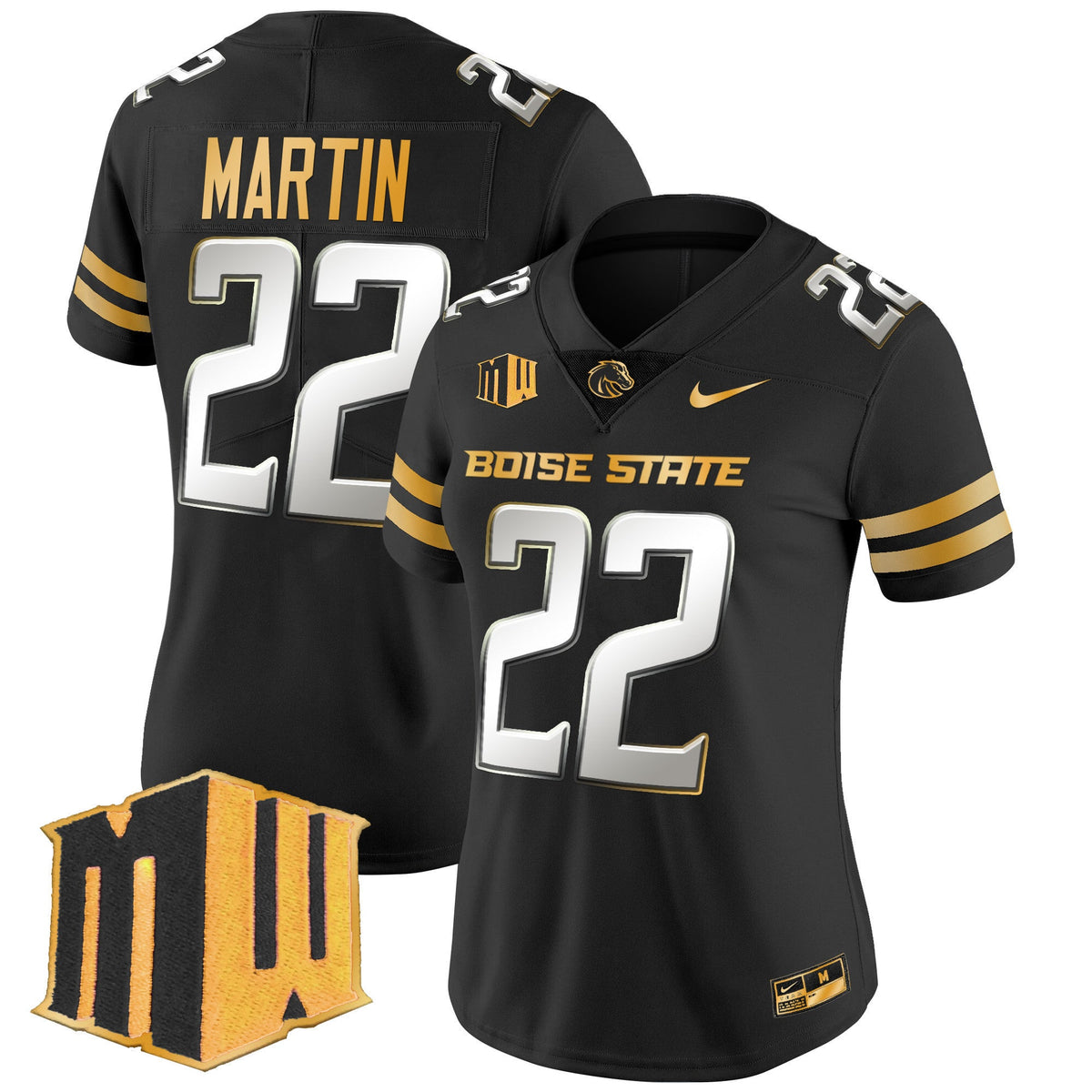 Women's Boise State Broncos 2024 Gold Vapor Limited Jersey - All Stitched - image 6