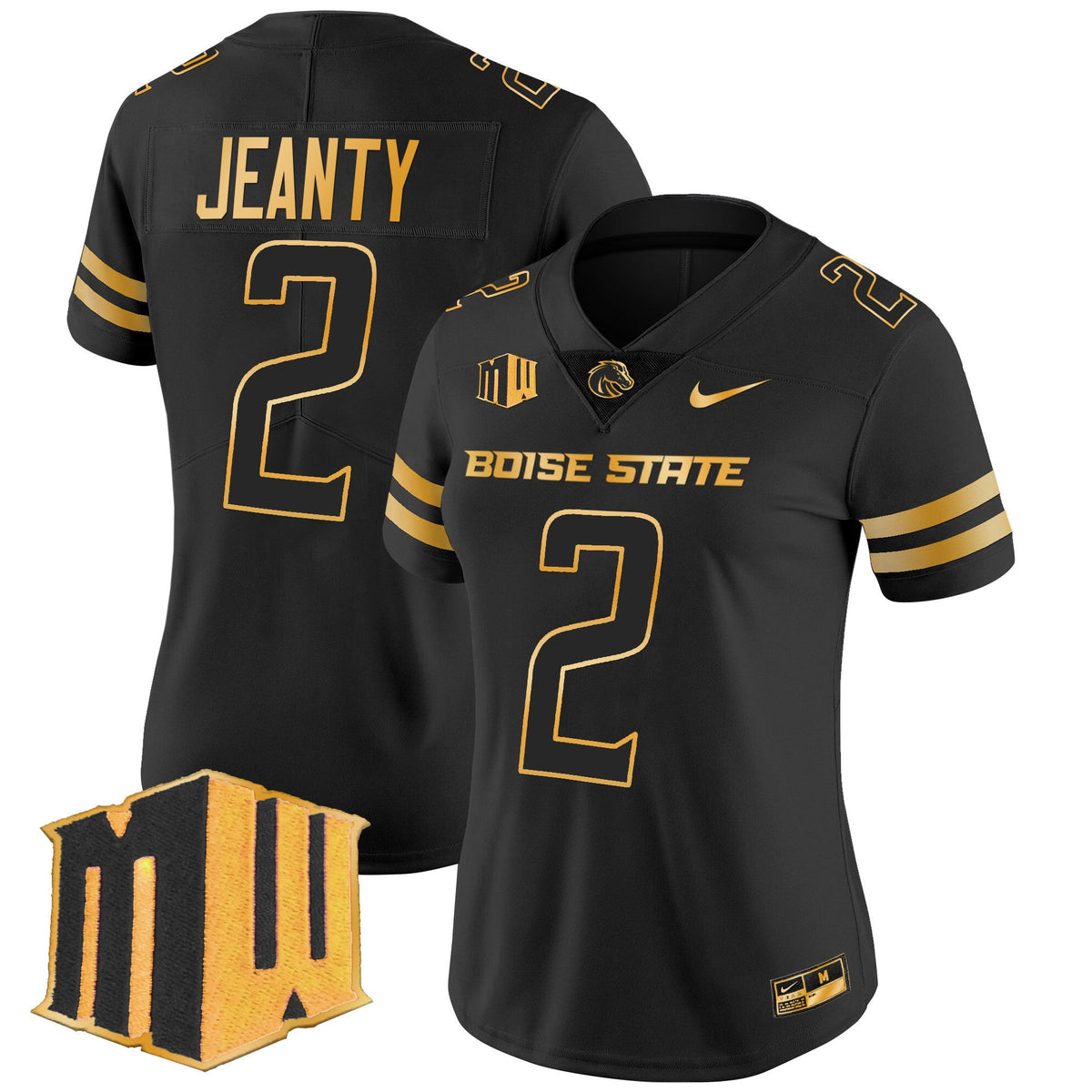 Women's Boise State Broncos 2024 Gold Vapor Limited Jersey - All Stitched - image 9