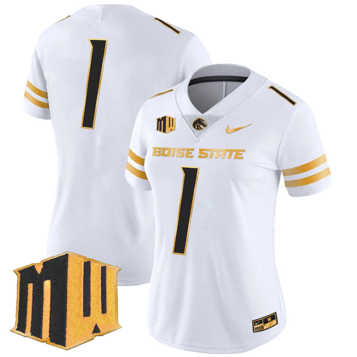 Women's Boise State Broncos 2024 Gold Vapor Limited Jersey - All Stitched - image 24