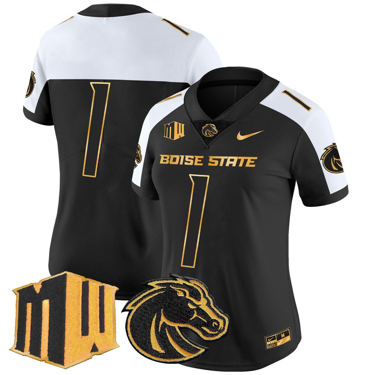 Women's Boise State Broncos 2024 Gold Vapor Limited Jersey - All Stitched - image 32