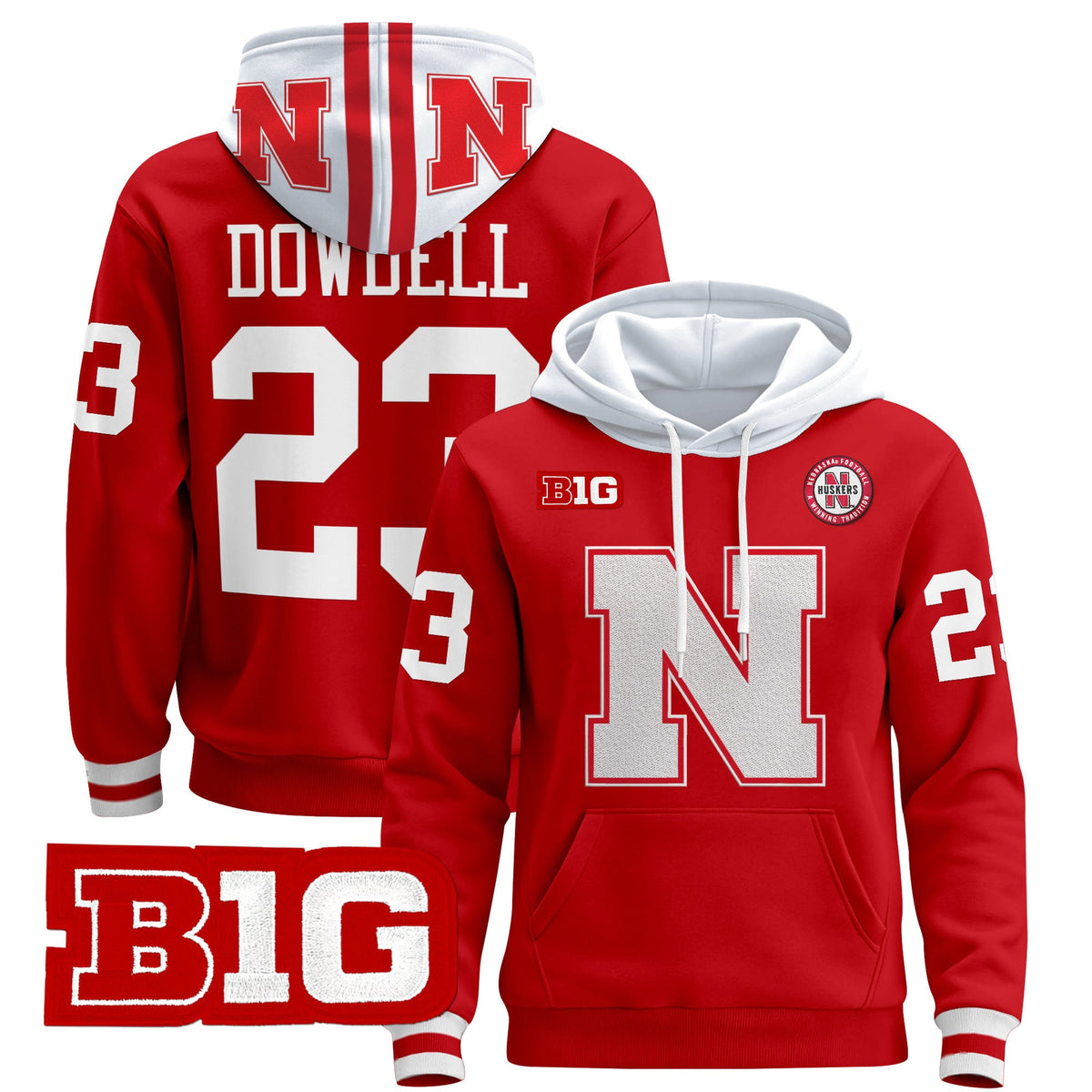 Men's Nebraska Cornhuskers 2024 Pullover Hoodie V2 - All Stitched - image 2