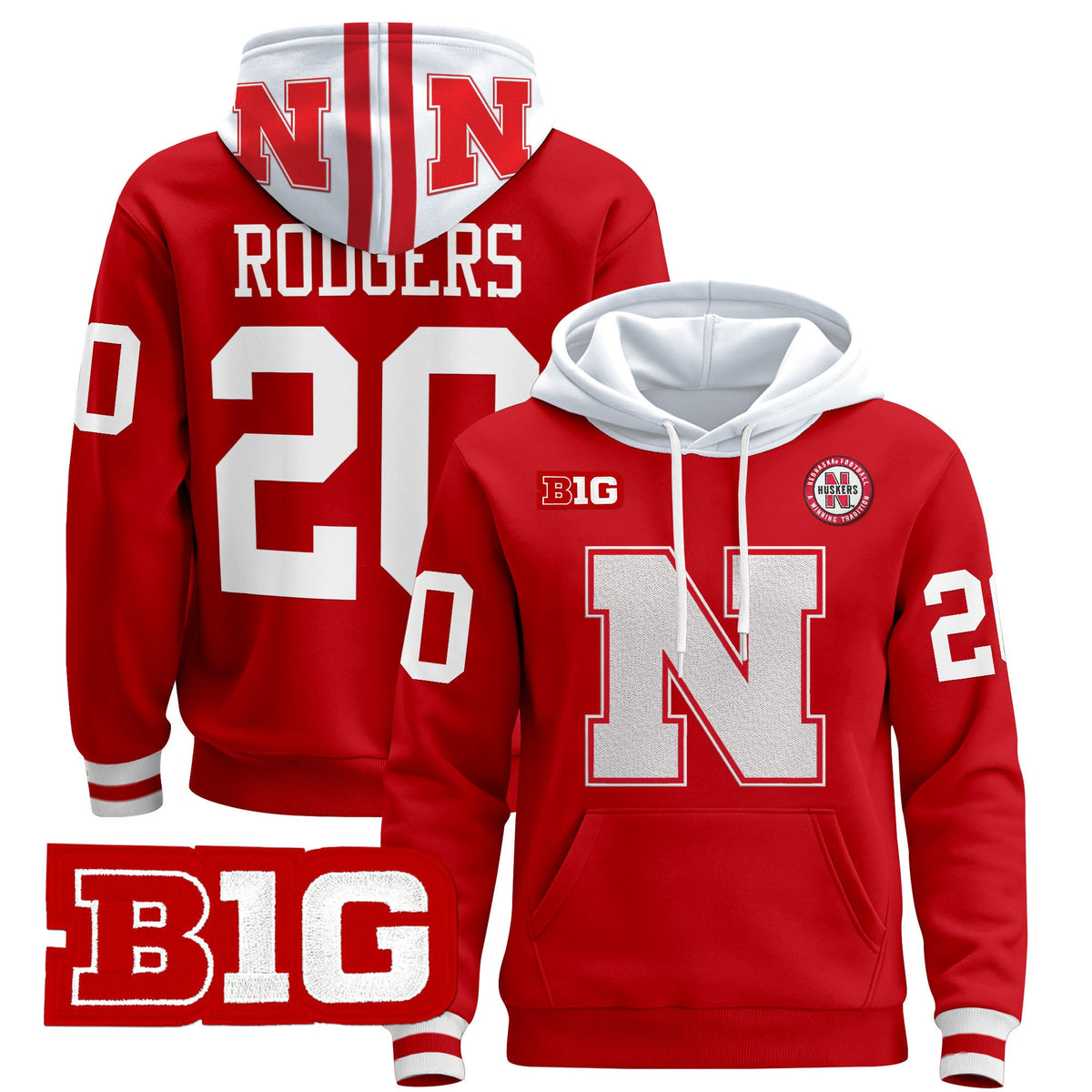 Men's Nebraska Cornhuskers 2024 Pullover Hoodie V2 - All Stitched - image 6