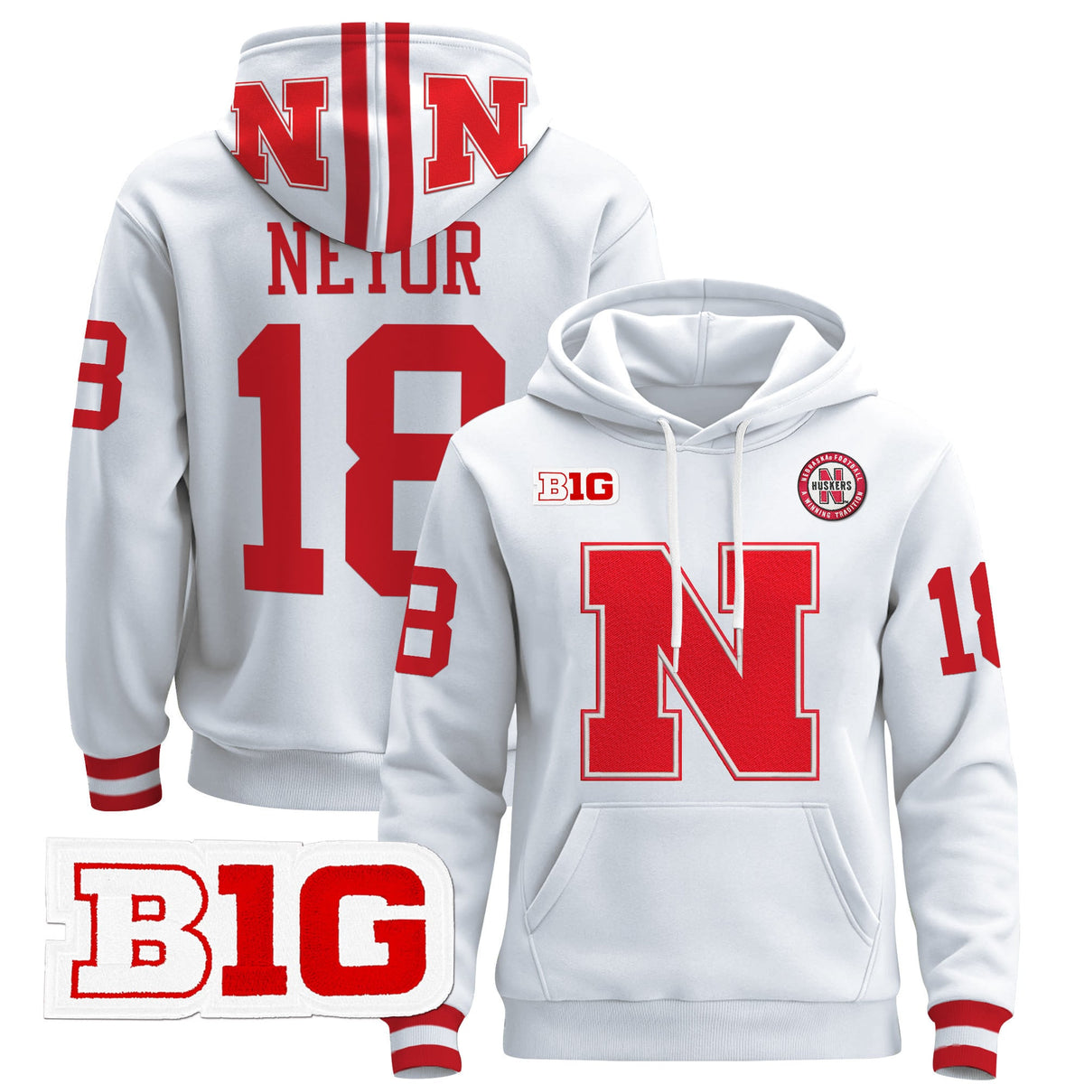 Men's Nebraska Cornhuskers 2024 Pullover Hoodie V2 - All Stitched - image 10