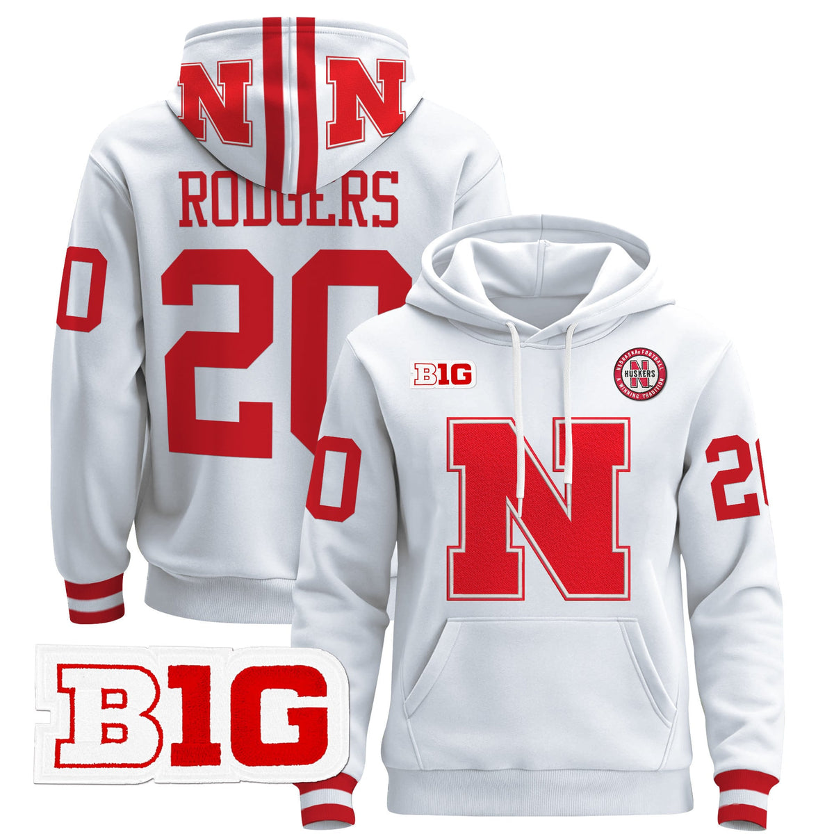 Men's Nebraska Cornhuskers 2024 Pullover Hoodie V2 - All Stitched - image 13