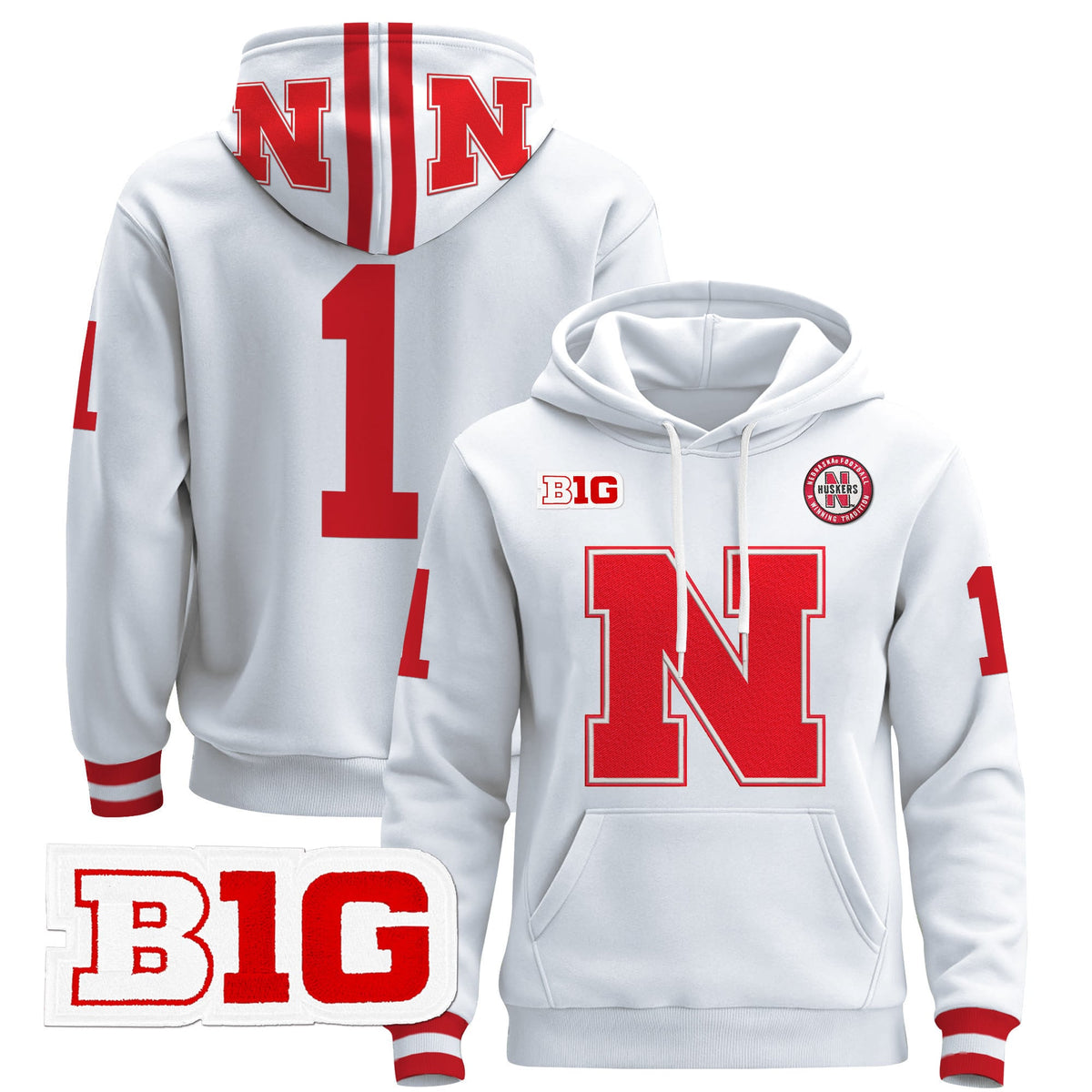 Men's Nebraska Cornhuskers 2024 Pullover Hoodie V2 - All Stitched - image 14