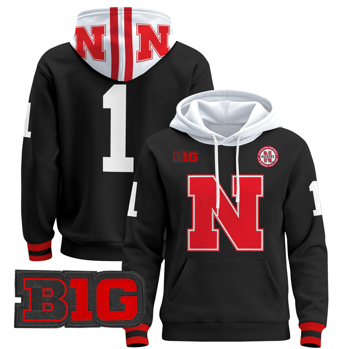 Men's Nebraska Cornhuskers 2024 Pullover Hoodie V2 - All Stitched - image 21