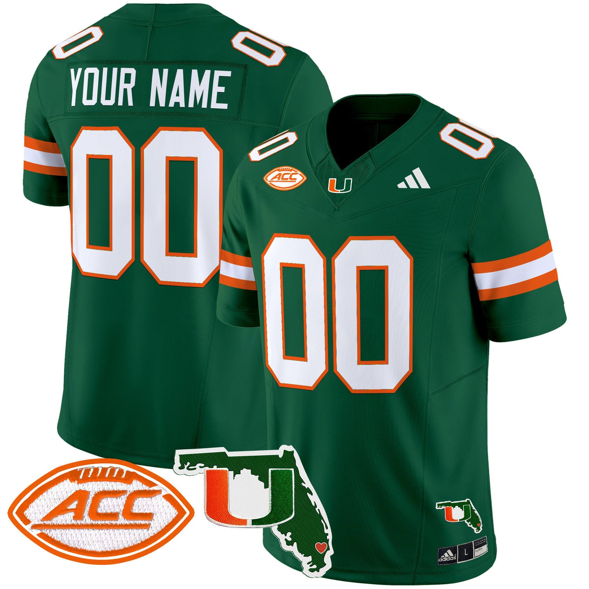 Miami Hurricanes 2024 Florida Patch Vapor Limited Custom Jersey - All Stitched - image 4