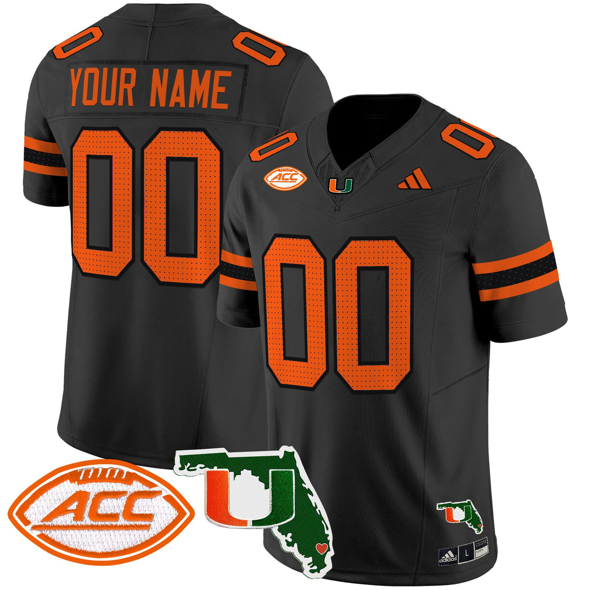 Miami Hurricanes 2024 Florida Patch Vapor Limited Custom Jersey - All Stitched - image 5