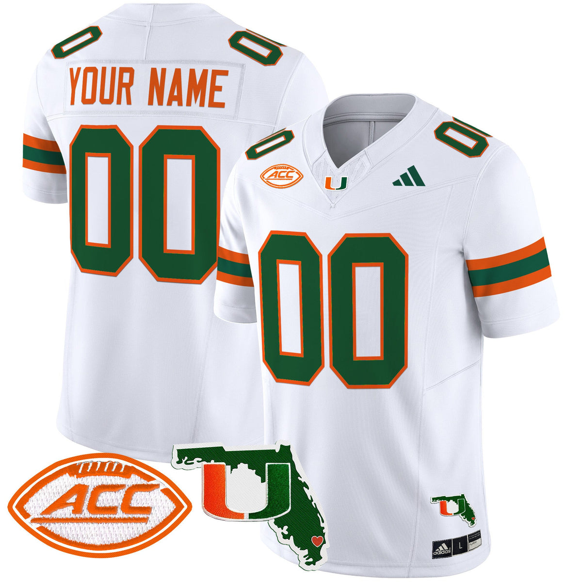 Miami Hurricanes 2024 Florida Patch Vapor Limited Custom Jersey - All Stitched - image 6