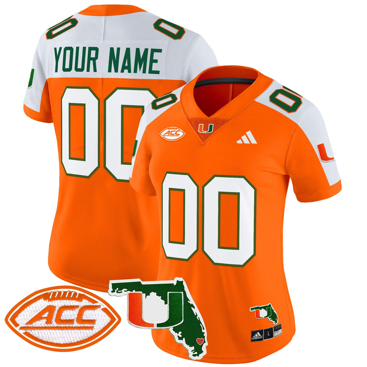 Miami Hurricanes 2024 Florida Patch Vapor Limited Custom Jersey - All Stitched - image 7