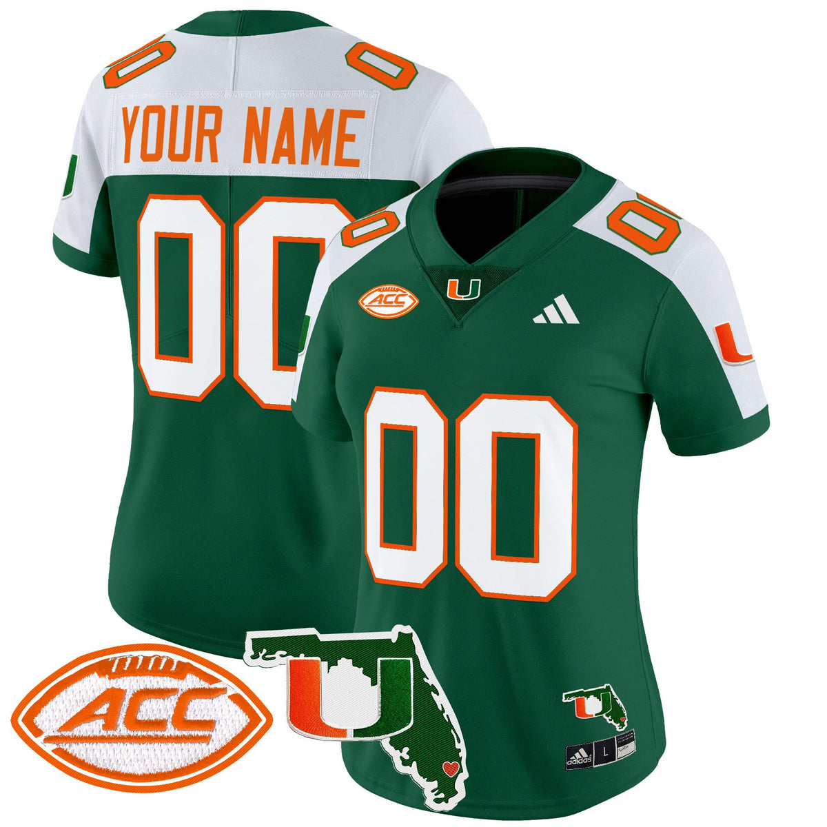 Miami Hurricanes 2024 Florida Patch Vapor Limited Custom Jersey - All Stitched - image 8
