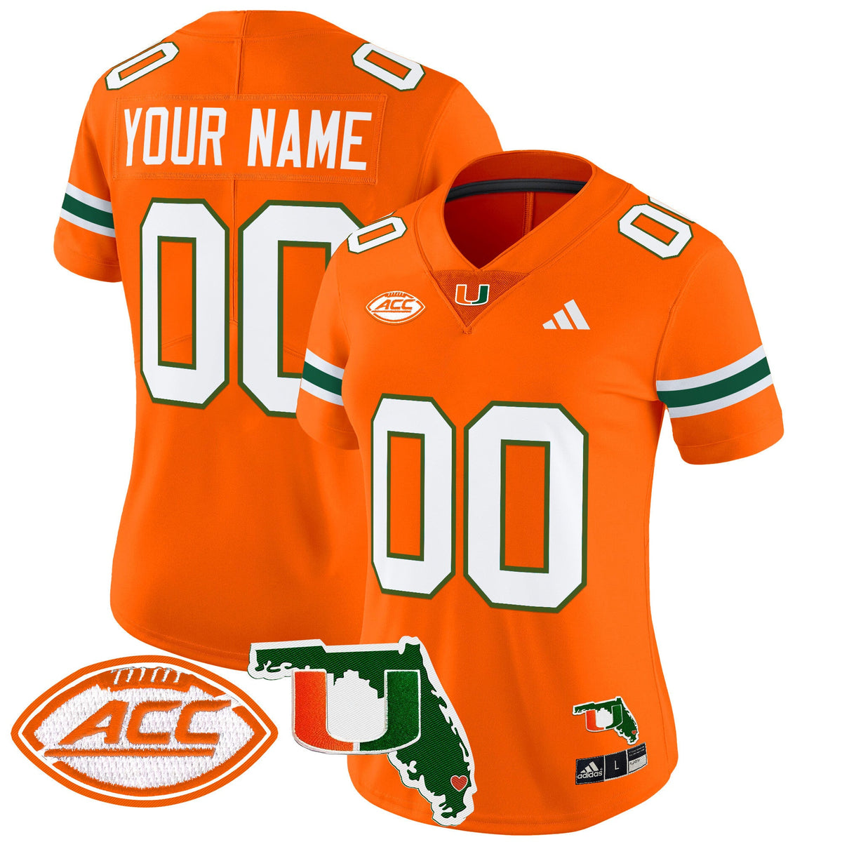 Miami Hurricanes 2024 Florida Patch Vapor Limited Custom Jersey - All Stitched - image 9