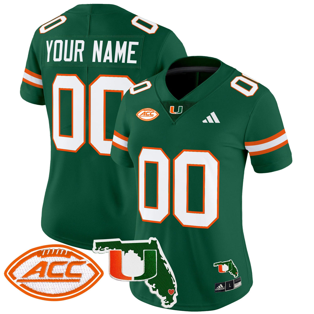 Miami Hurricanes 2024 Florida Patch Vapor Limited Custom Jersey - All Stitched - image 10