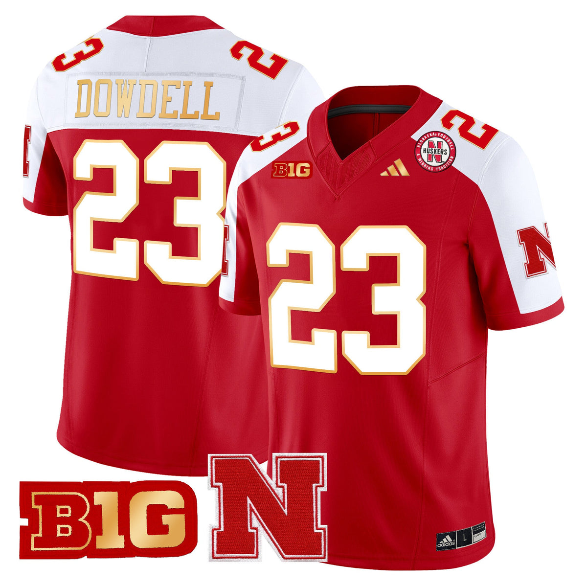 Men's Nebraska Cornhuskers 2024 Gold Trim Vapor Limited Jersey - All Stitched - image 2