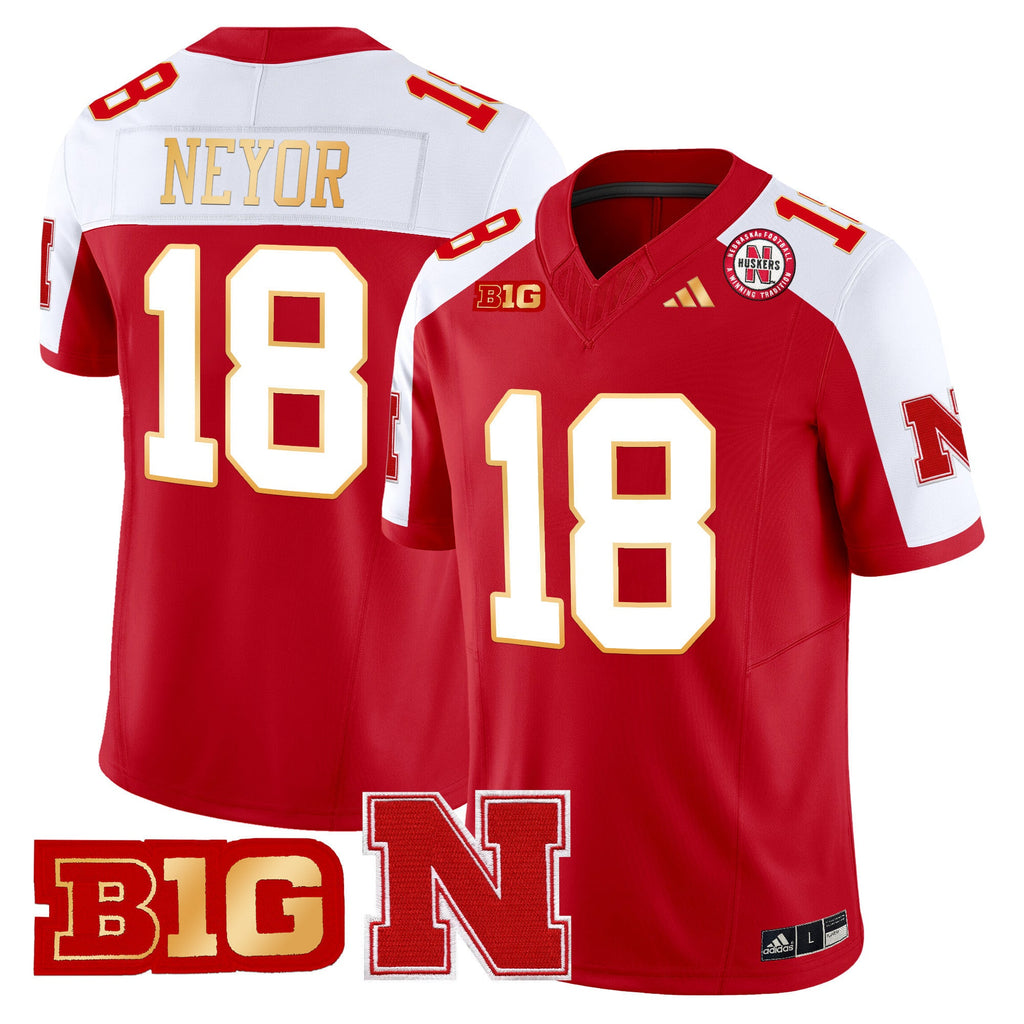 Men's Nebraska Cornhuskers 2024 Gold Trim Vapor Limited Jersey - All Stitched - image 3