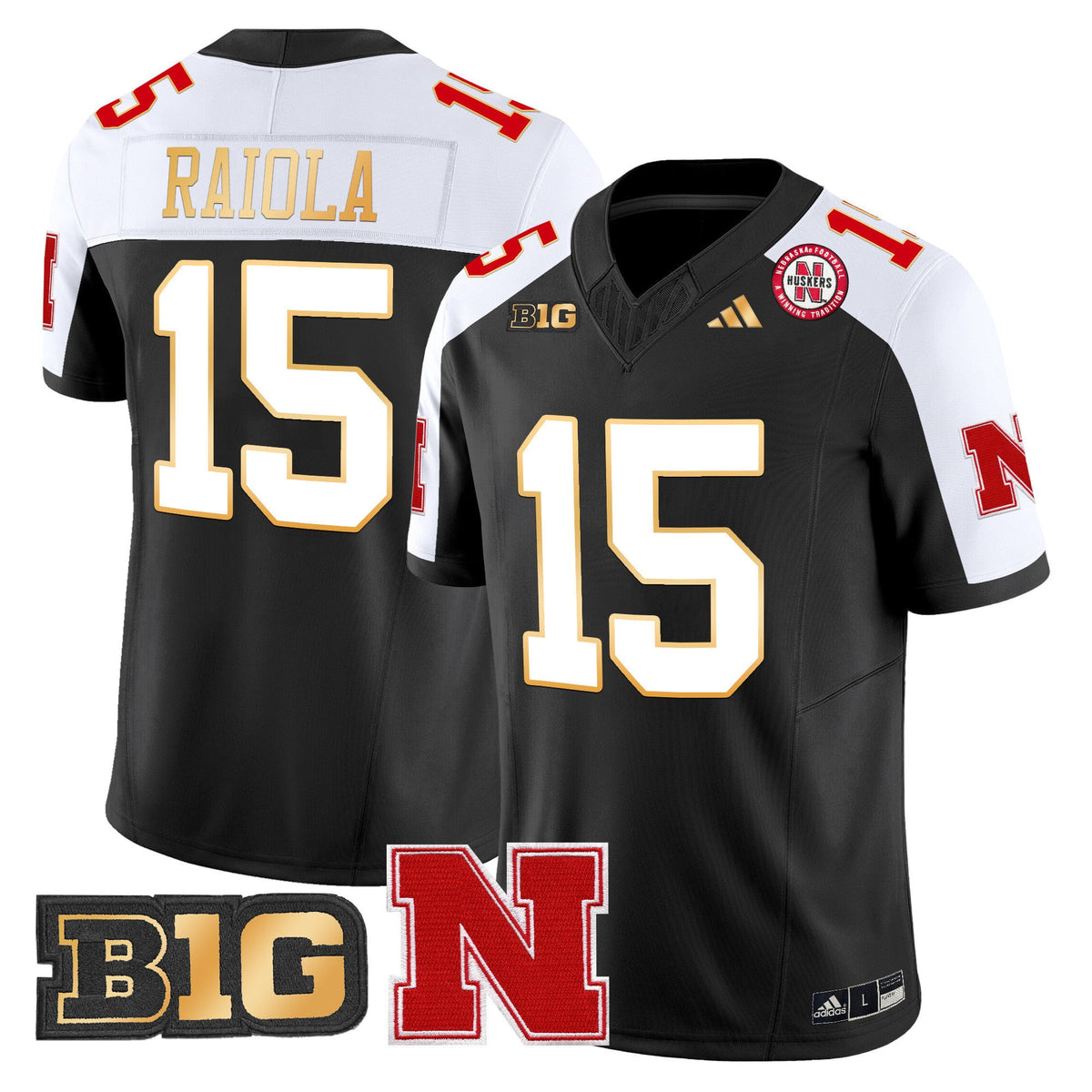 Men's Nebraska Cornhuskers 2024 Gold Trim Vapor Limited Jersey - All Stitched - image 8