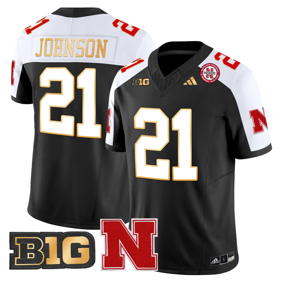 Men's Nebraska Cornhuskers 2024 Gold Trim Vapor Limited Jersey - All Stitched - image 11
