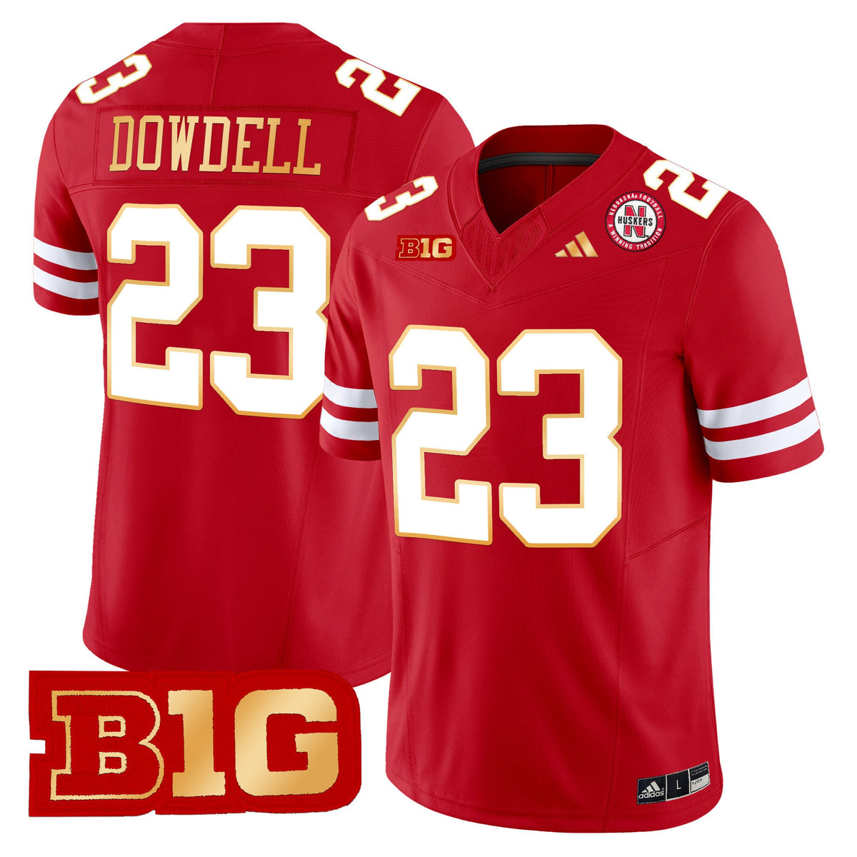 Men's Nebraska Cornhuskers 2024 Gold Trim Vapor Limited Jersey - All Stitched - image 16