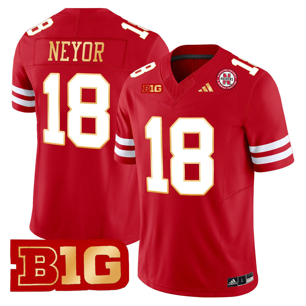 Men's Nebraska Cornhuskers 2024 Gold Trim Vapor Limited Jersey - All Stitched - image 17