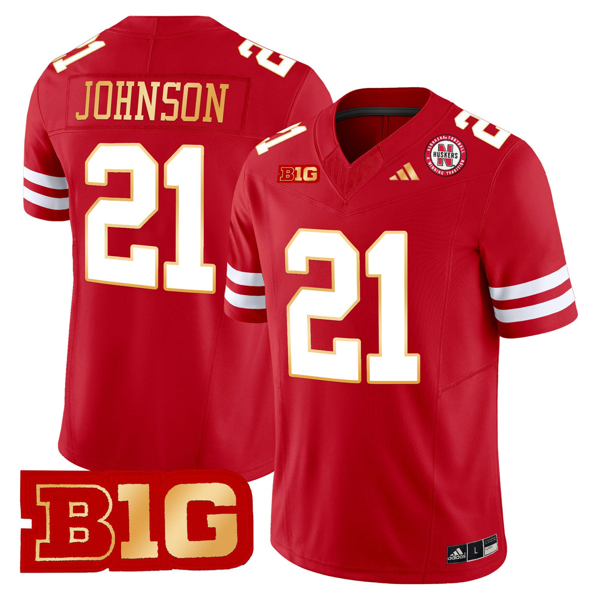 Men's Nebraska Cornhuskers 2024 Gold Trim Vapor Limited Jersey - All Stitched - image 18