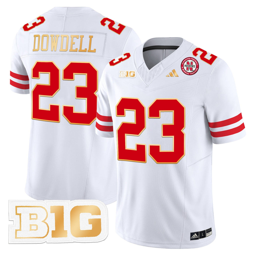 Men's Nebraska Cornhuskers 2024 Gold Trim Vapor Limited Jersey - All Stitched - image 23