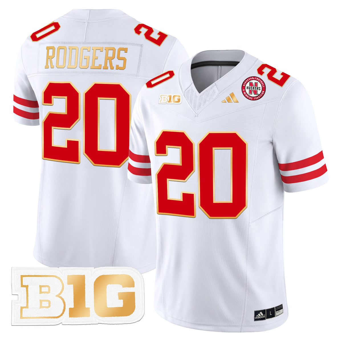Men's Nebraska Cornhuskers 2024 Gold Trim Vapor Limited Jersey - All Stitched - image 27