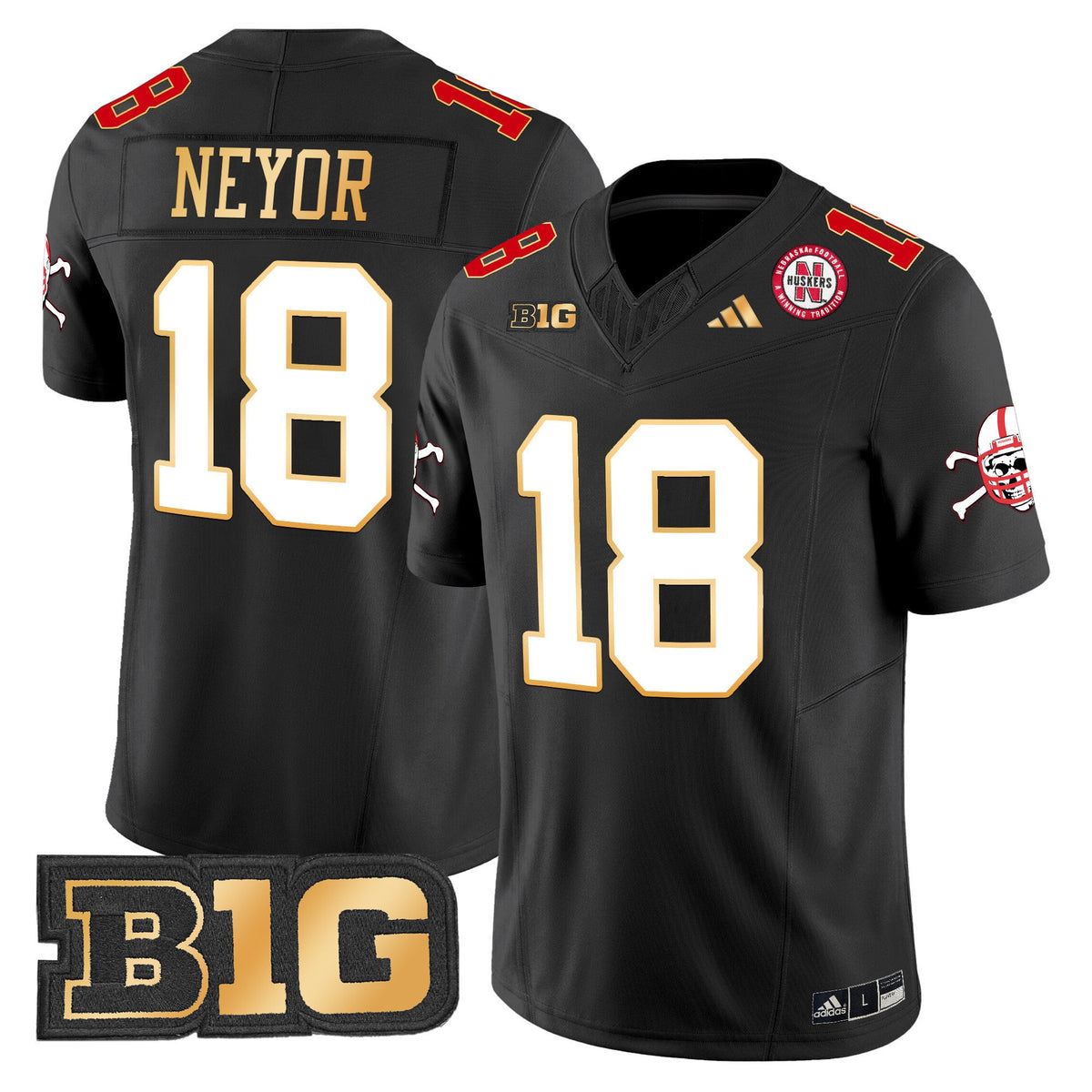 Men's Nebraska Cornhuskers 2024 Gold Trim Vapor Limited Jersey - All Stitched - image 31