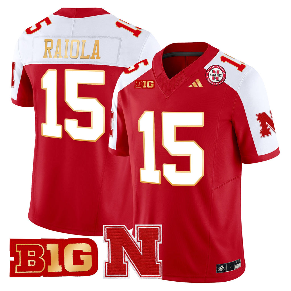 Men's Nebraska Cornhuskers 2024 Gold Trim Vapor Limited Jersey - All Stitched - image 1