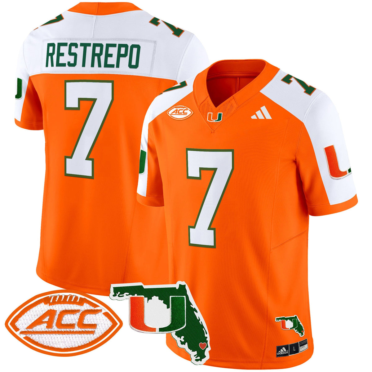 Men's Miami Hurricanes 2024 Florida Patch Vapor Limited Jersey - All Stitched - image 3
