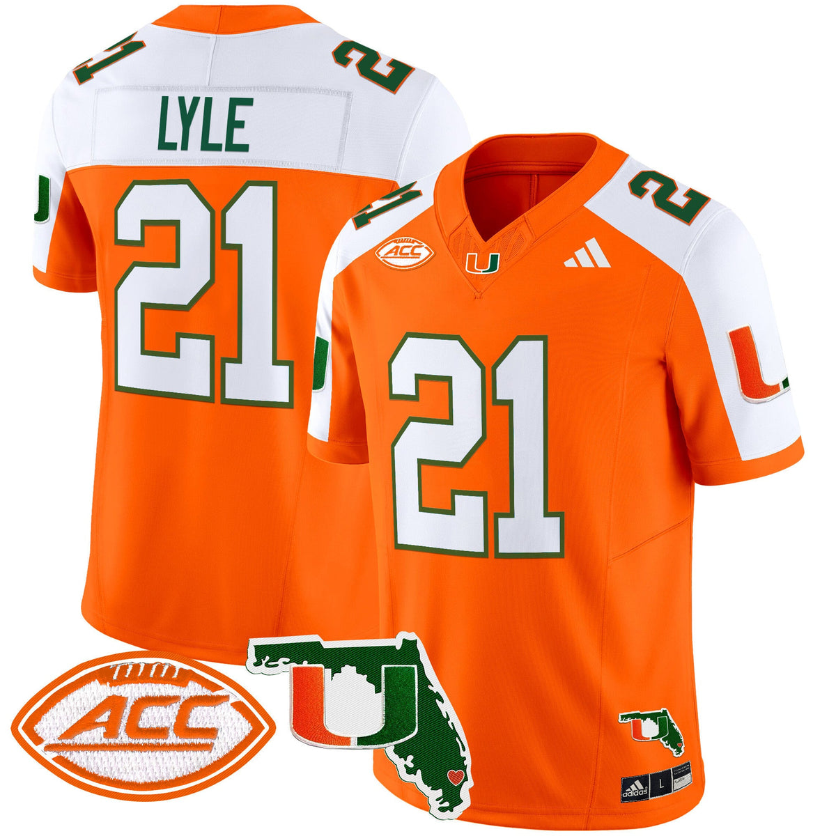 Men's Miami Hurricanes 2024 Florida Patch Vapor Limited Jersey - All Stitched - image 6