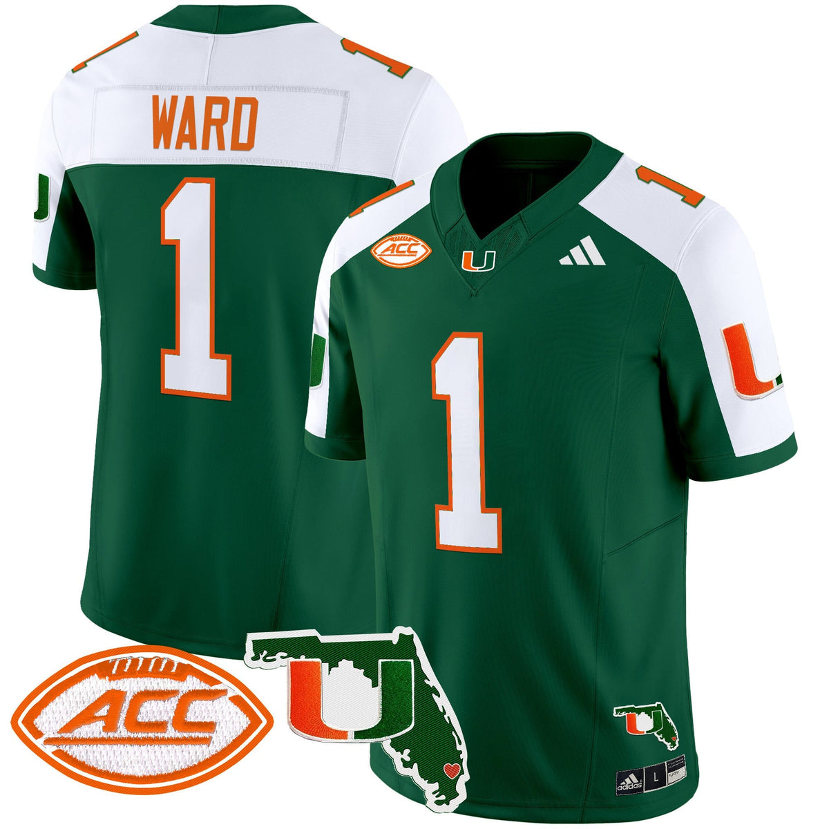 Men's Miami Hurricanes 2024 Florida Patch Vapor Limited Jersey - All Stitched - image 8