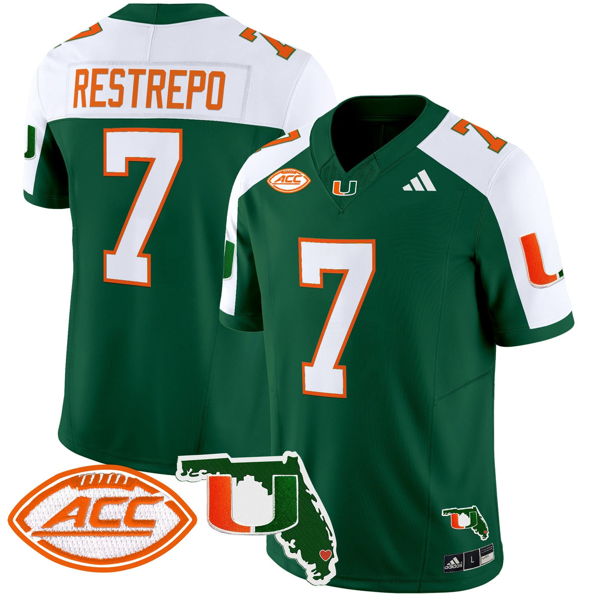 Men's Miami Hurricanes 2024 Florida Patch Vapor Limited Jersey - All Stitched - image 10