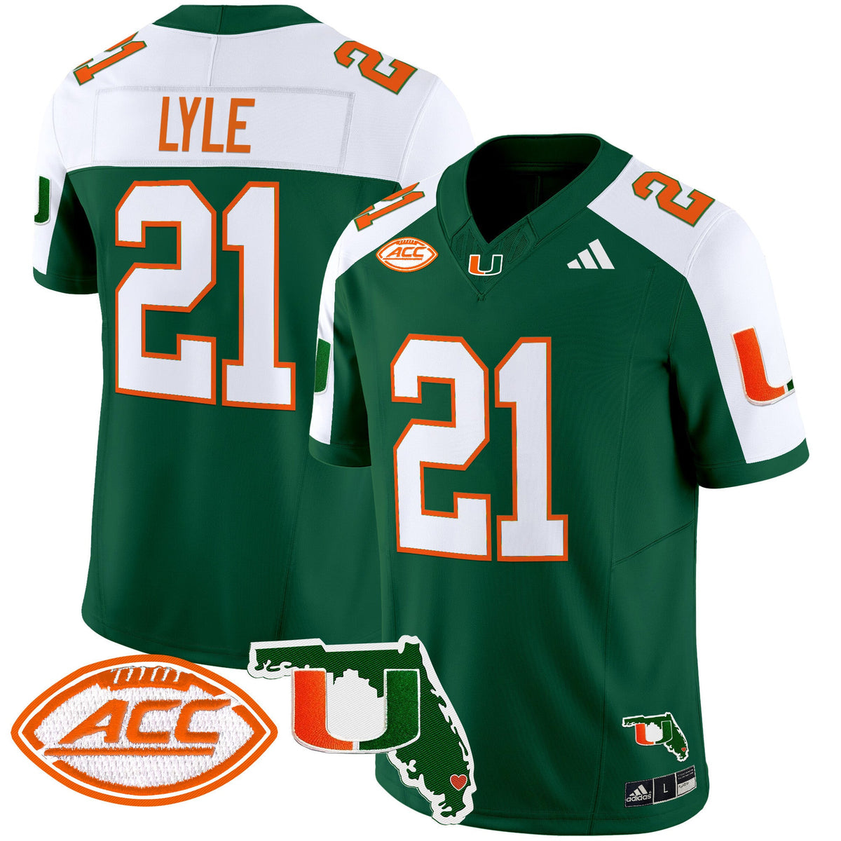 Men's Miami Hurricanes 2024 Florida Patch Vapor Limited Jersey - All Stitched - image 13