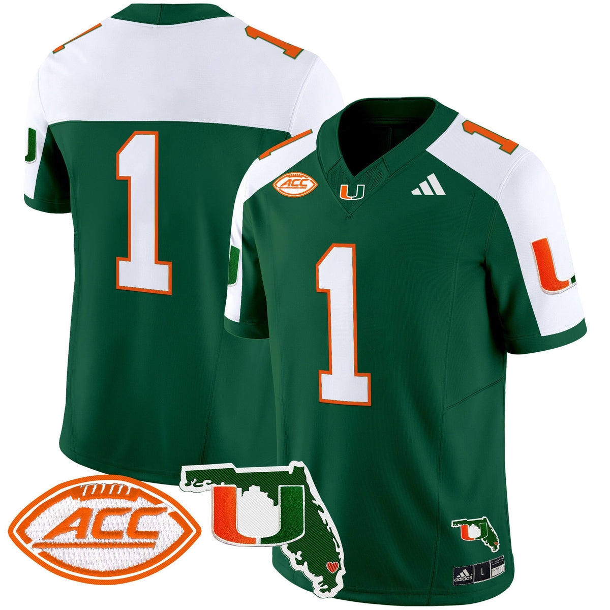 Men's Miami Hurricanes 2024 Florida Patch Vapor Limited Jersey - All Stitched - image 14