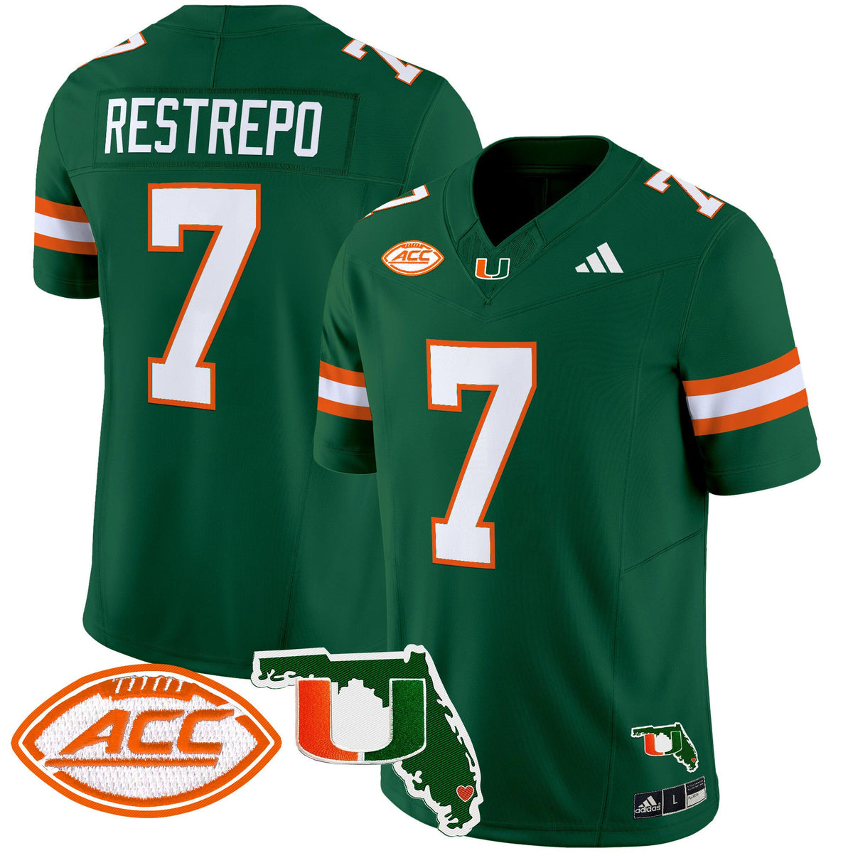 Men's Miami Hurricanes 2024 Florida Patch Vapor Limited Jersey - All Stitched - image 24