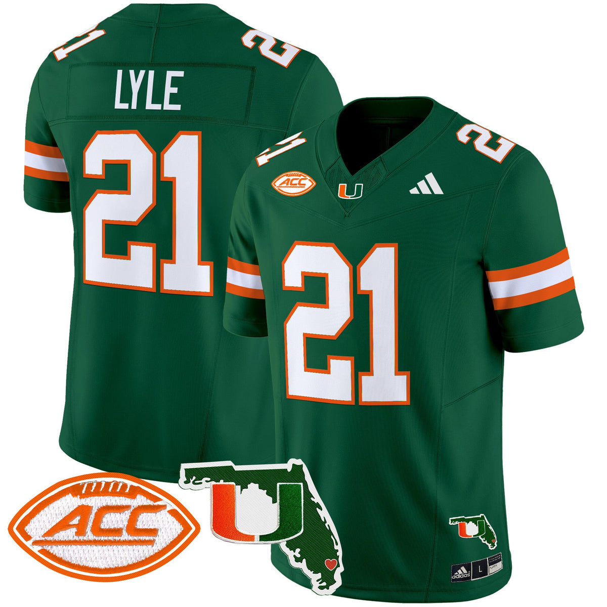 Men's Miami Hurricanes 2024 Florida Patch Vapor Limited Jersey - All Stitched - image 27