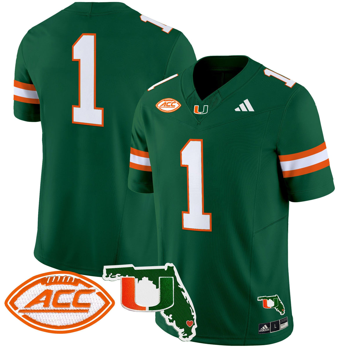 Men's Miami Hurricanes 2024 Florida Patch Vapor Limited Jersey - All Stitched - image 28