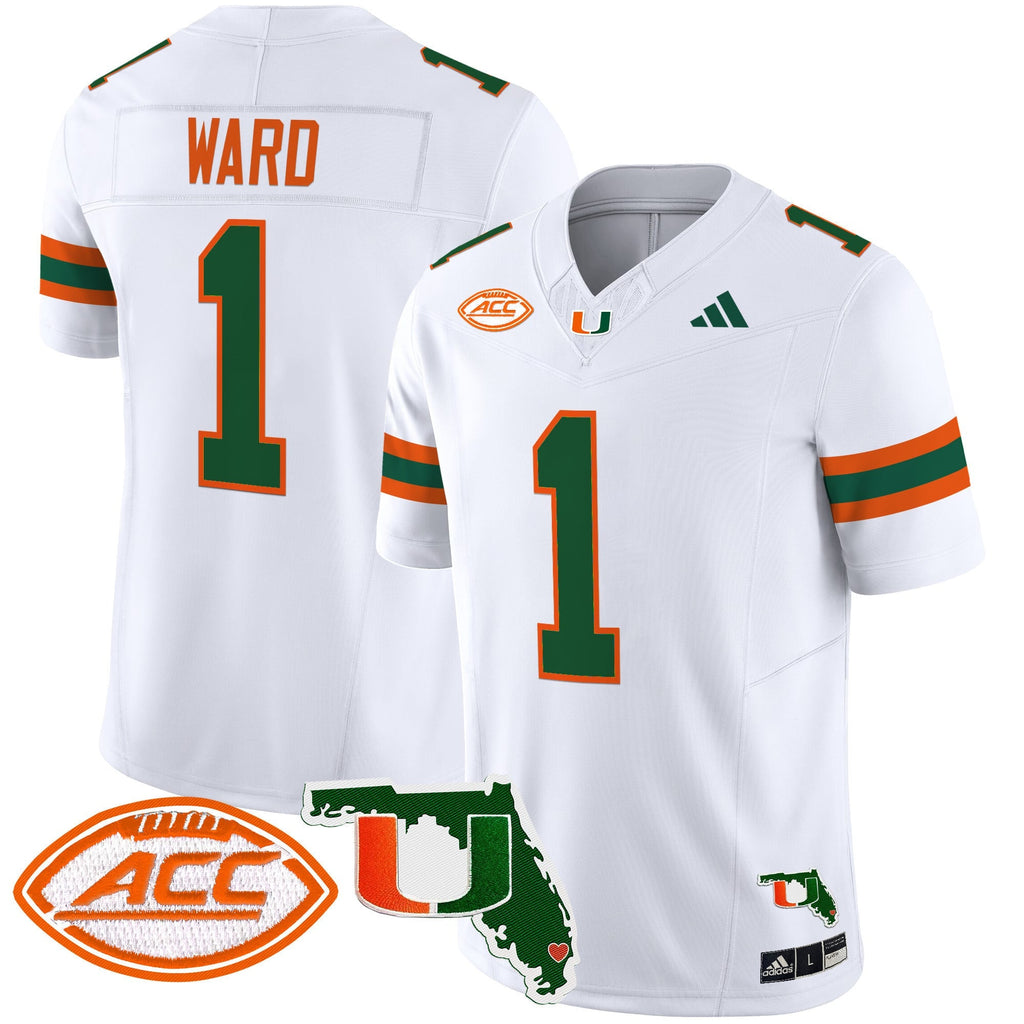 Men's Miami Hurricanes 2024 Florida Patch Vapor Limited Jersey - All Stitched - image 36