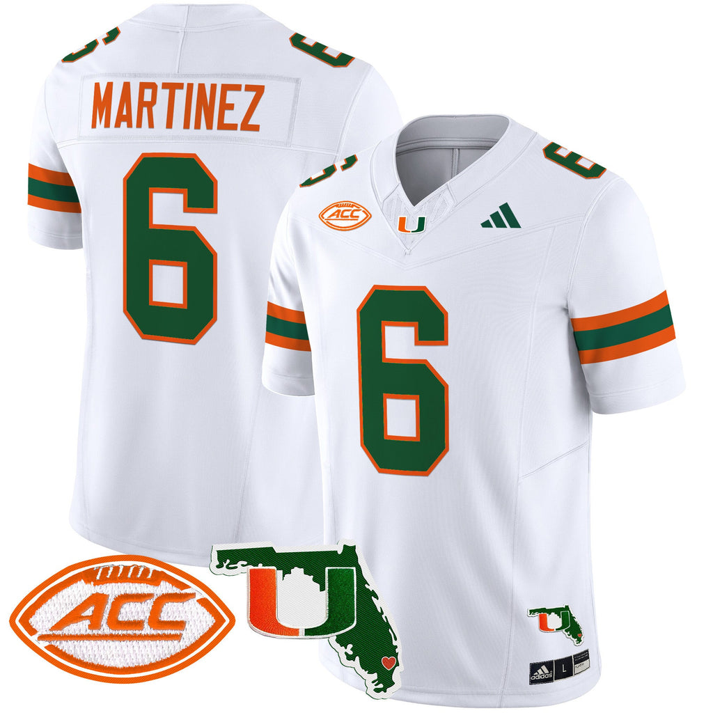 Men's Miami Hurricanes 2024 Florida Patch Vapor Limited Jersey - All Stitched - image 37