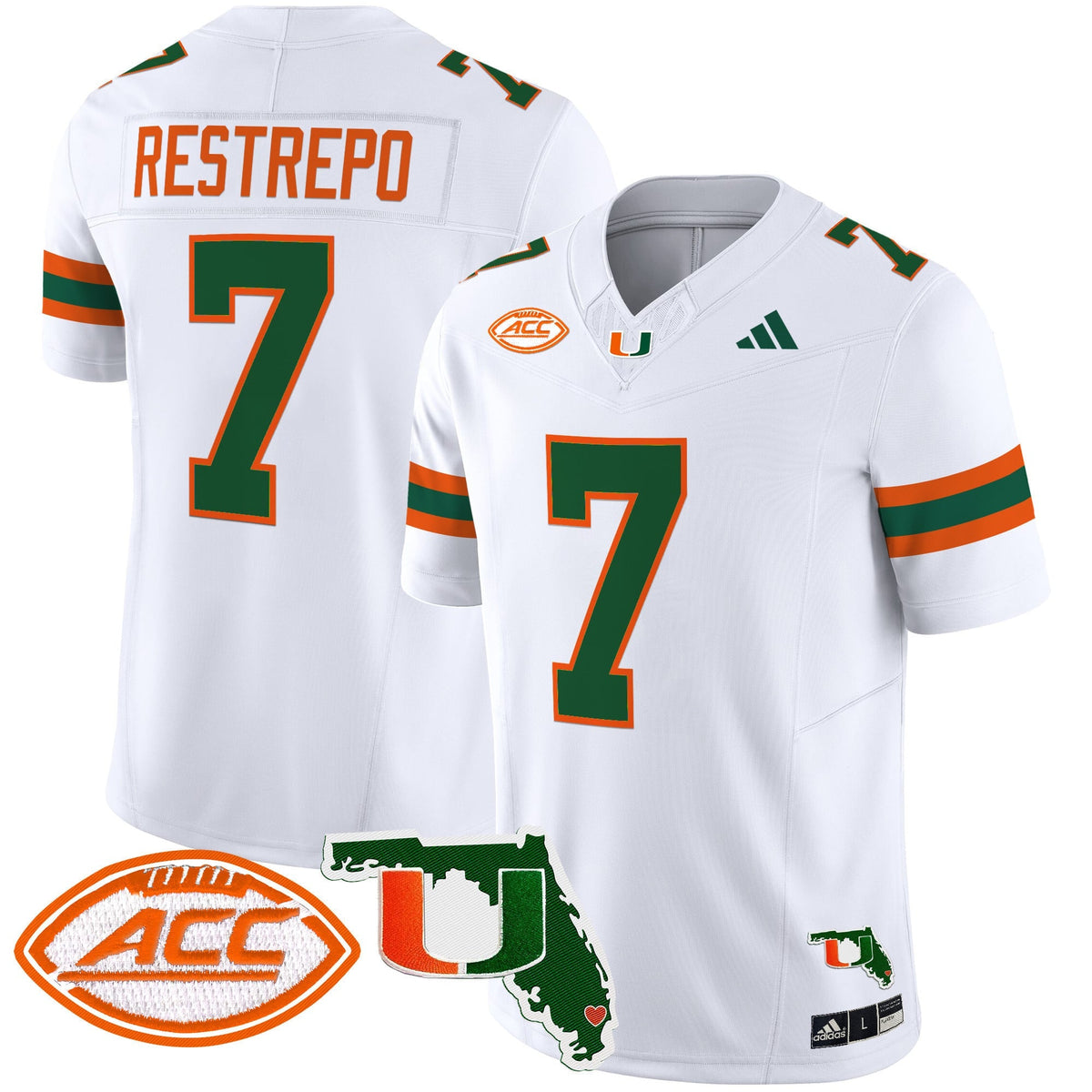 Men's Miami Hurricanes 2024 Florida Patch Vapor Limited Jersey - All Stitched - image 38