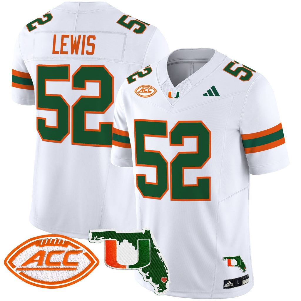 Men's Miami Hurricanes 2024 Florida Patch Vapor Limited Jersey - All Stitched - image 39