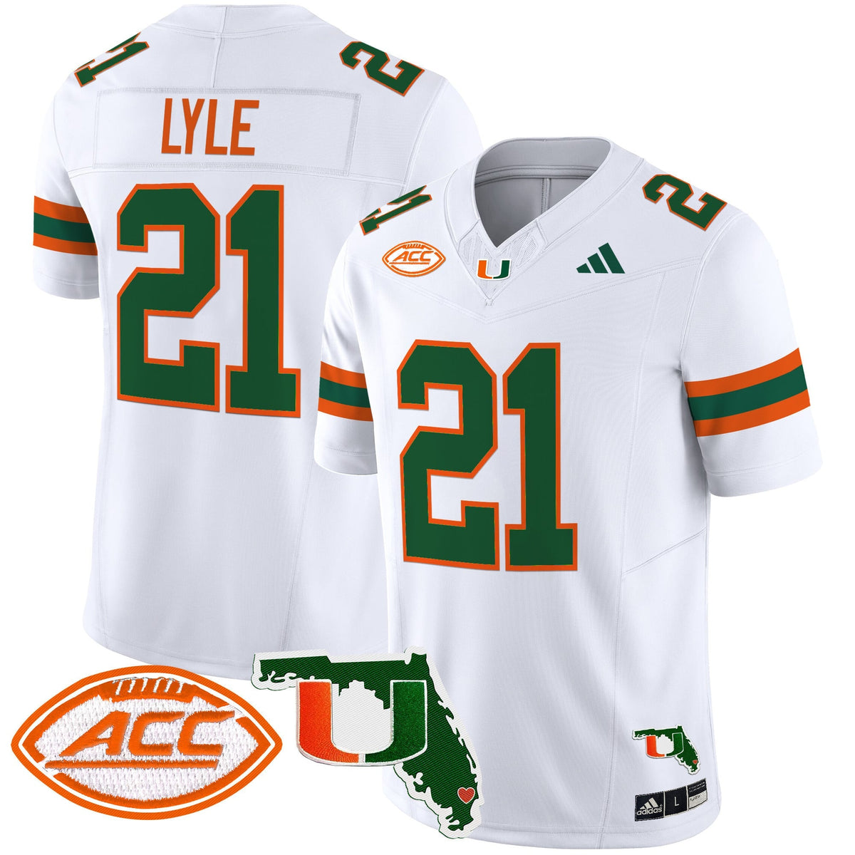 Men's Miami Hurricanes 2024 Florida Patch Vapor Limited Jersey - All Stitched - image 41