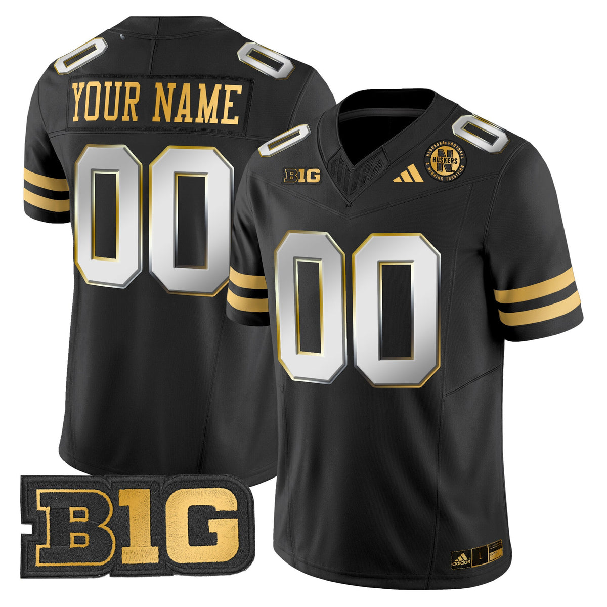 Nebraska Cornhuskers 2024 Gold Vapor Limited Custom Jersey - All Stitched - image 4