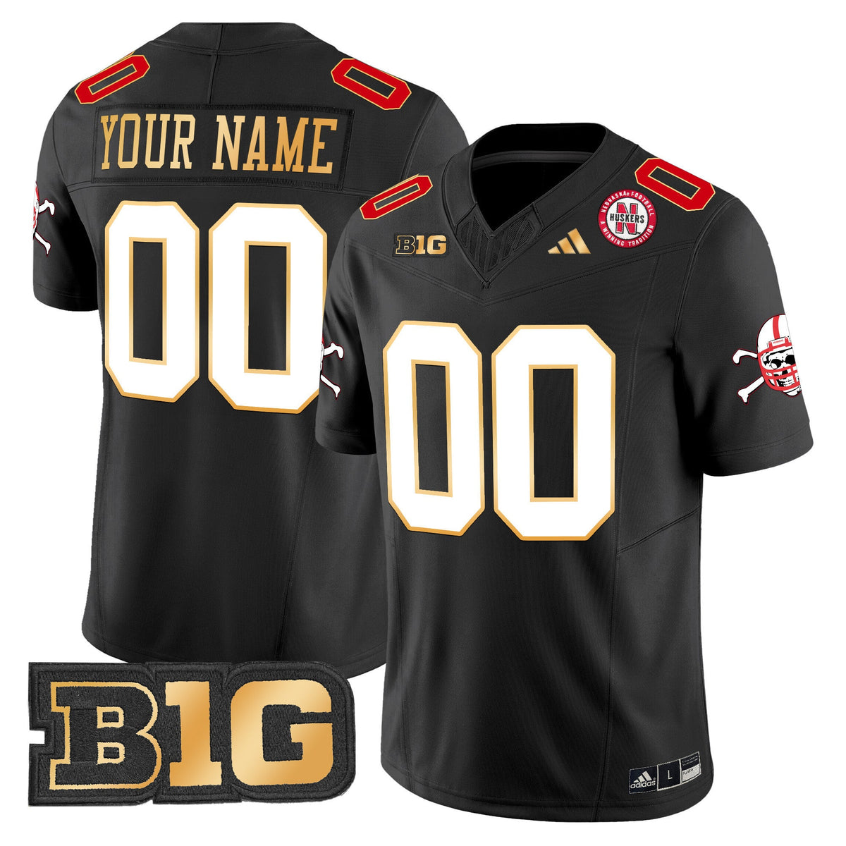 Nebraska Cornhuskers 2024 Gold Trim Vapor Limited Custom Jersey - All Stitched - image 5