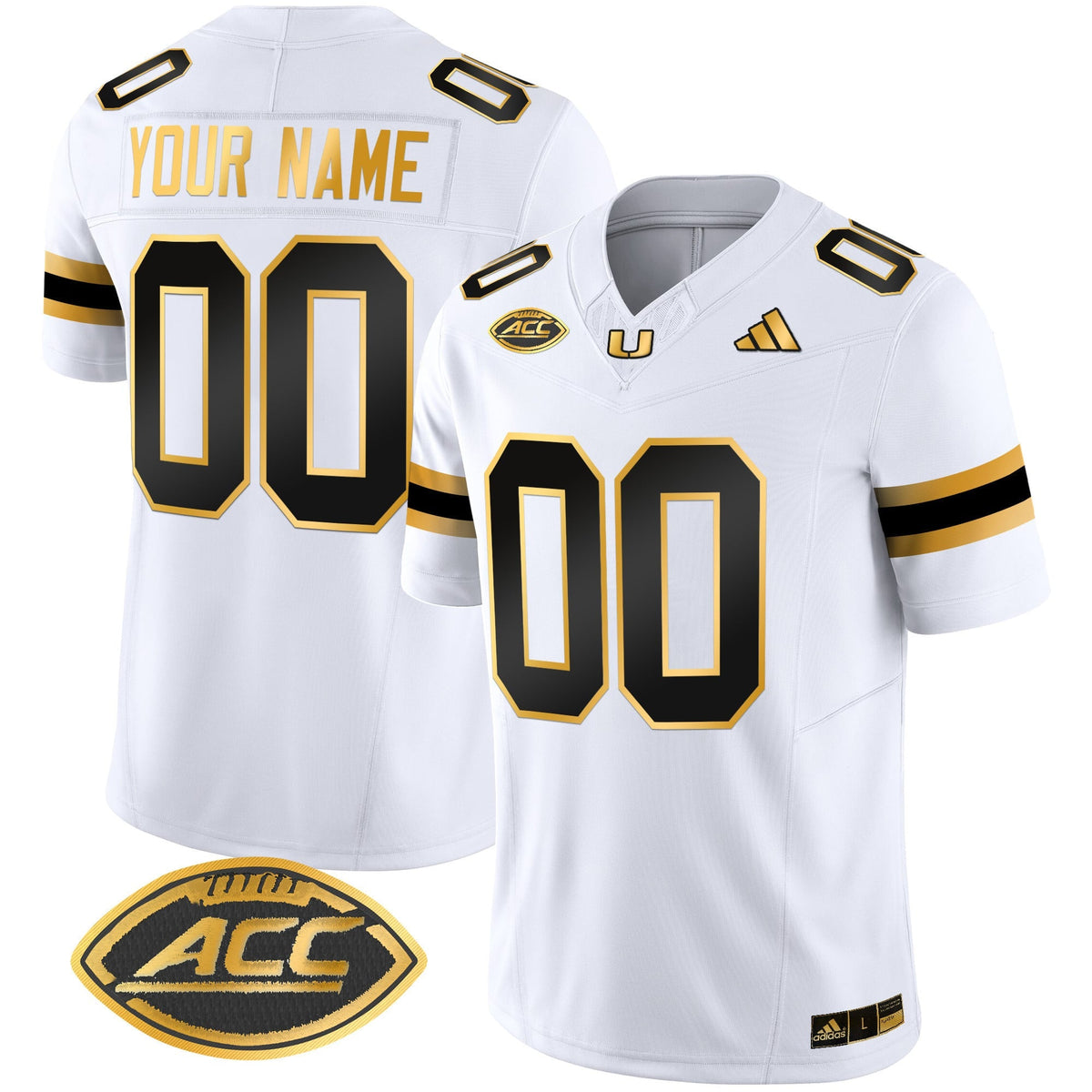 Miami Hurricanes 2024 Gold Vapor Limited Custom Jersey - All Stitched - image 3