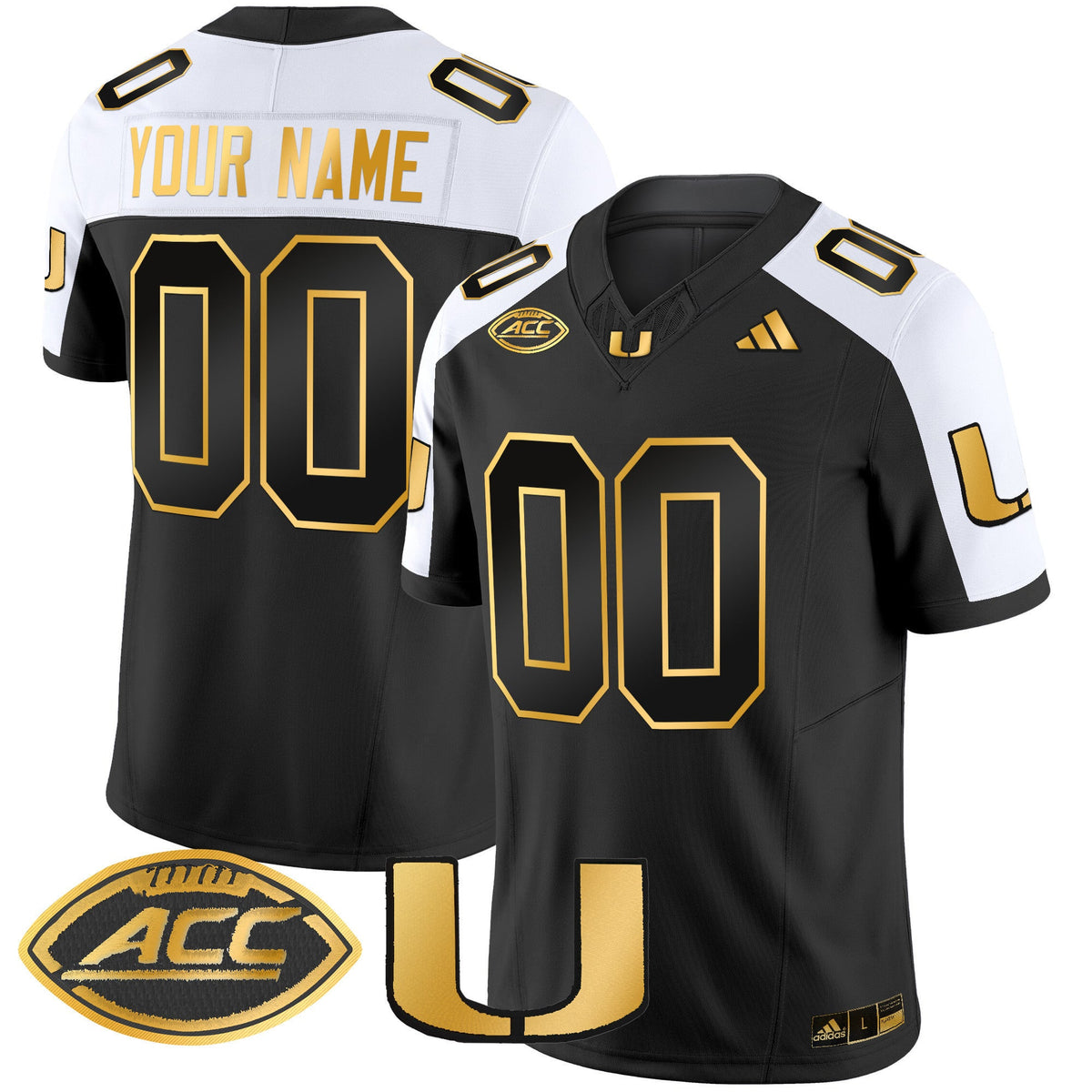 Miami Hurricanes 2024 Gold Vapor Limited Custom Jersey - All Stitched - image 4